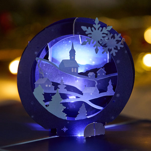 I Love Pop Season Of Light Winter Village Light-Up Pop-Up Card