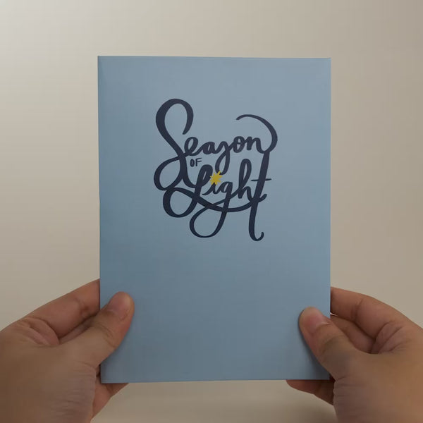 I Love Pop Season Of Light Winter Village Light-Up Pop-Up Card