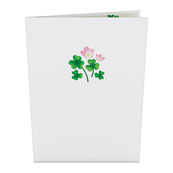 I Love Pop Shamrock Basket St. Patrick's Day Pop-Up Card