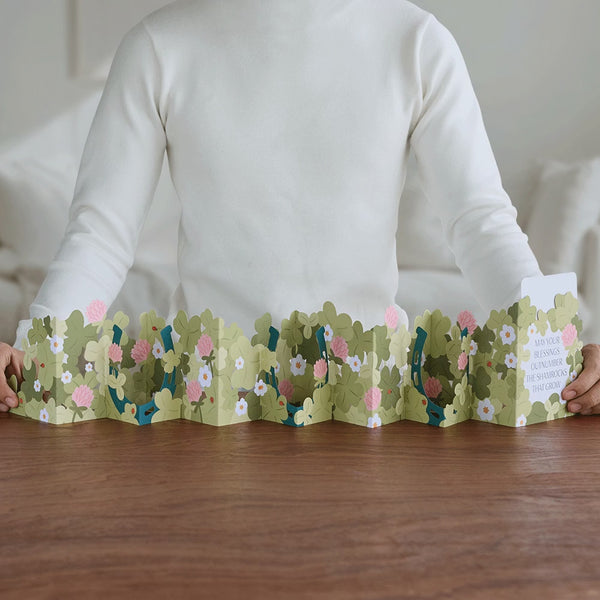 I Love Pop Shamrock Blessings Loooooong Card™ (Expands To 2 Feet)