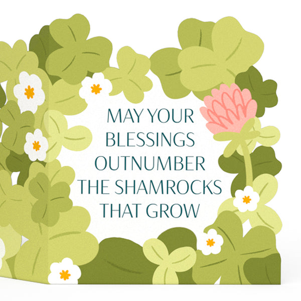 I Love Pop Shamrock Blessings Loooooong Card™ (Expands To 2 Feet)