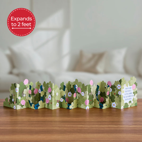 i love pop Shamrock Blessings Loooooong Card™ (Expands to 2 feet)