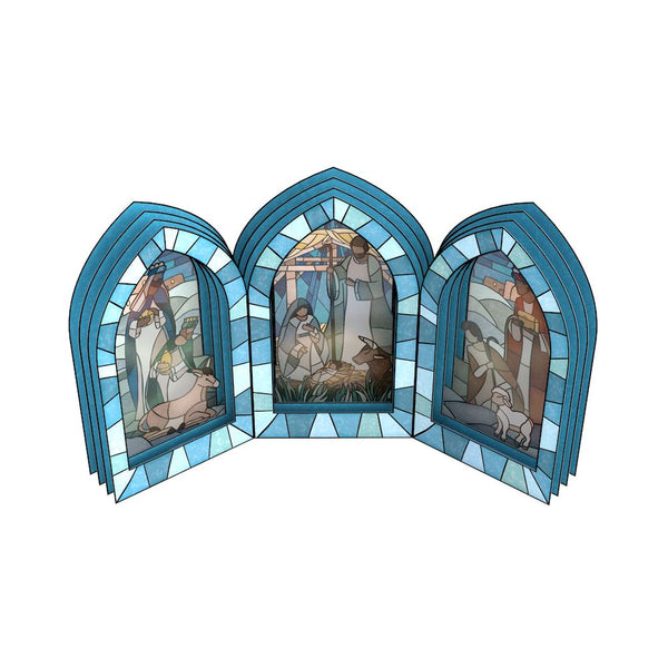 I Love Pop Stained Glass Nativity Windows Giant Pop-Up Gift