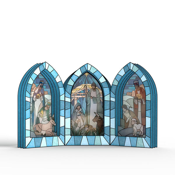 I Love Pop Stained Glass Nativity Windows Giant Pop-Up Gift