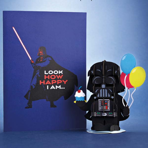 i love pop Star Wars™ Darth Vader™ Birthday Card with Pop-Up Gift