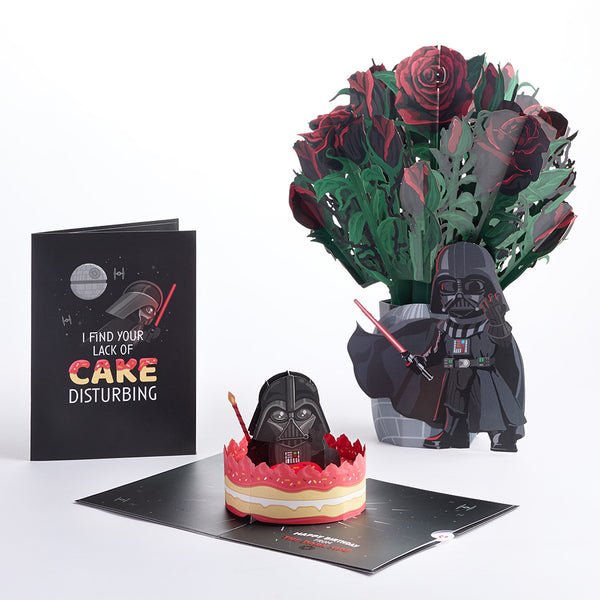 i love pop Star Wars™ Darth Vader™ Birthday Pop-Up Card & Flower Buds Bouquet Bundle