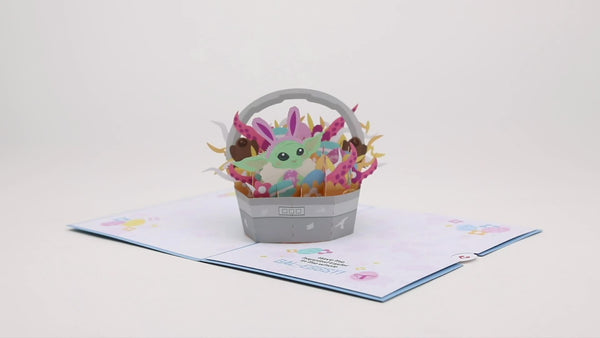 I Love Pop Star Wars™ The Mandalorian™ Best Easter In The Gal-eggsy Pop-Up Card