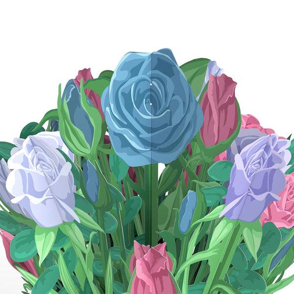 I Love Pop Star Wars™ The Mandalorian™ Grogu™ Birthday Pop-Up Card & Flower Buds Bouquet Bundle