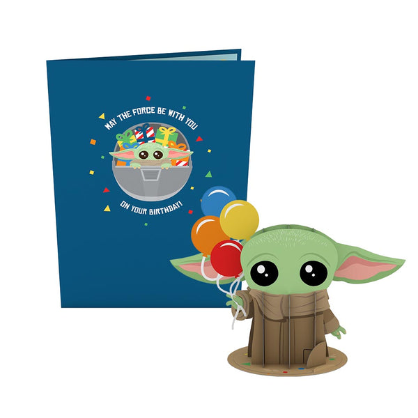 I Love Pop Star Wars™ The Mandalorian™ Grogu™ Birthday Card With Pop-Up Gift