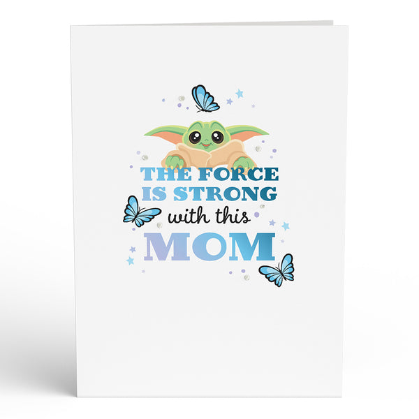 I Love Pop Star Wars™ The Mandalorian™ Grogu™ Mother's Day Butterfly Pop-Up Card