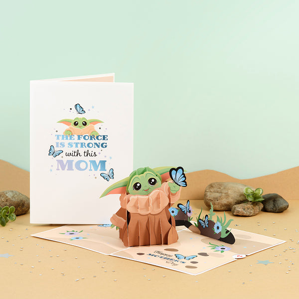 i love pop Star Wars™ The Mandalorian™ Grogu™ Mother's Day Butterfly Pop-Up Card