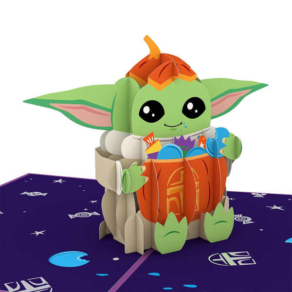 I Love Pop Star Wars™ The Mandalorian™ Grogu™ No Tricks All Treats Pop-Up Card