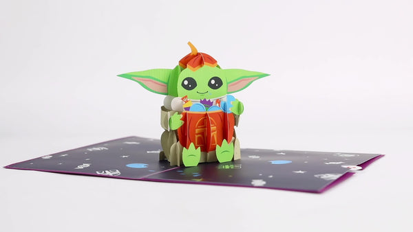 I Love Pop Star Wars™ The Mandalorian™ Grogu™ No Tricks All Treats Pop-Up Card