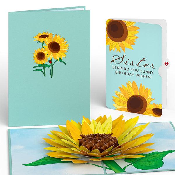 i love pop Sunflower Birthday Pop-Up Card and Sentiment Set for Sister