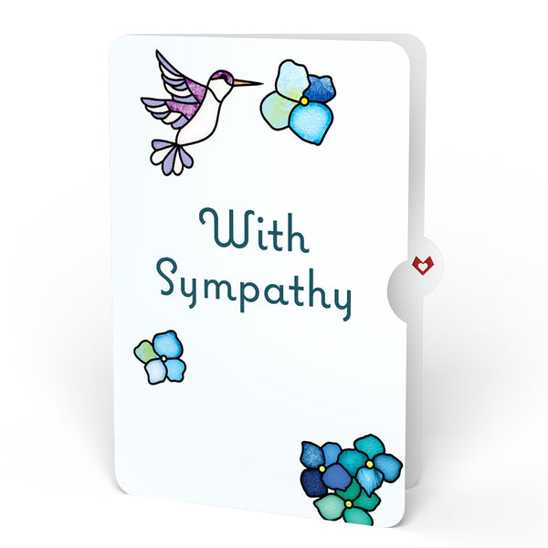 I Love Pop Sunlit Hydrangeas Sympathy Suncatcher Bouquet And Sentiment Set
