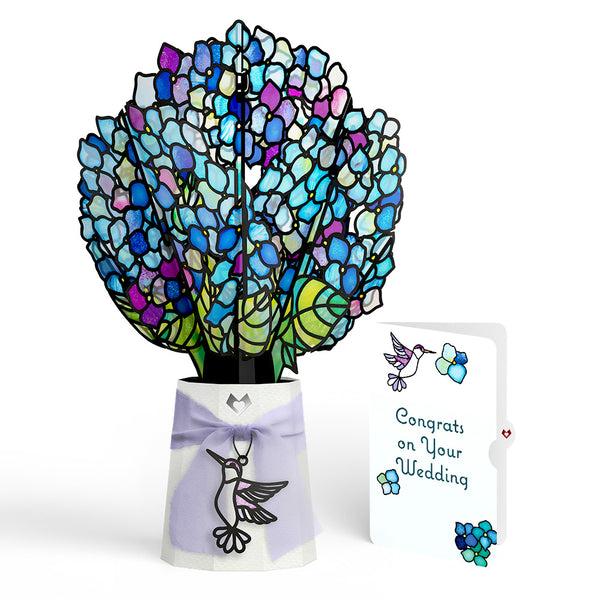 i love pop Sunlit Hydrangeas Wedding Suncatcher Bouquet and Sentiment Set
