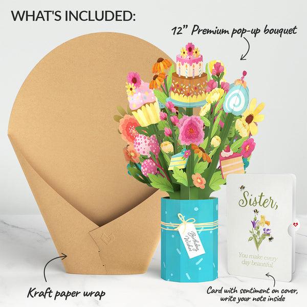 I Love Pop Sweet Birthday Wishes Bouquet And Sentiment Set For Sister