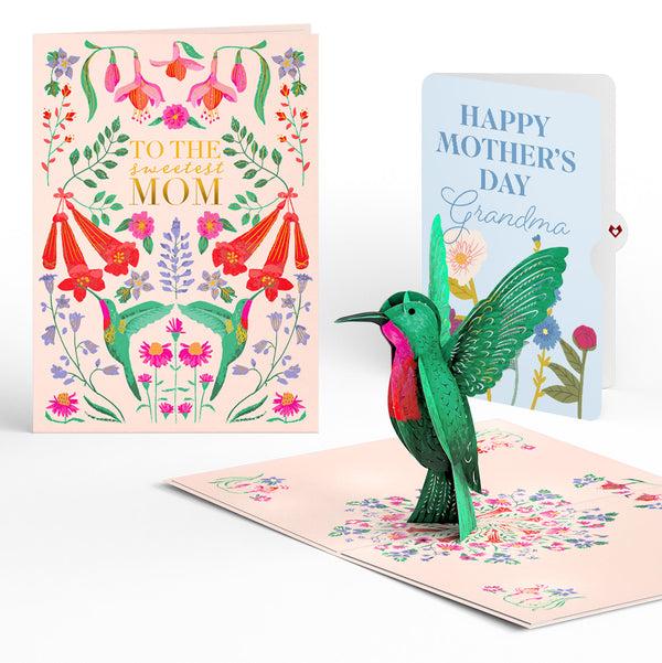 i love pop Sweetest Mom Hummingbird Mother's Day Pop-Up Card and Sentiment Set for Grandma