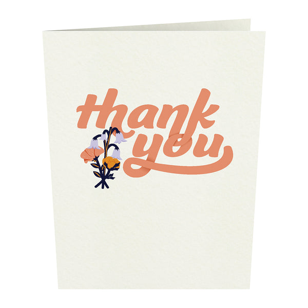 I Love Pop Thank You Flower Basket Notecards (4-Pack)
