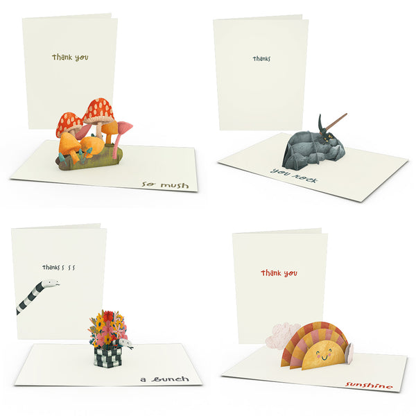 i love pop Thank You Whimsical Notecards (Assorted 4-Pack)