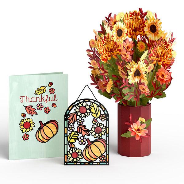 i love pop Thankful Suncatcher Card & Pop-Up Bouquet Bundle