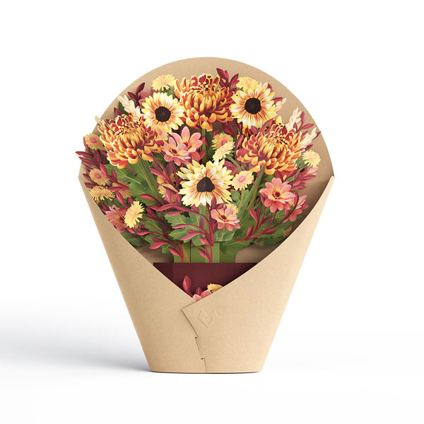 I Love Pop Thanksgiving Gratitude Pop-Up Card & Bouquet Bundle