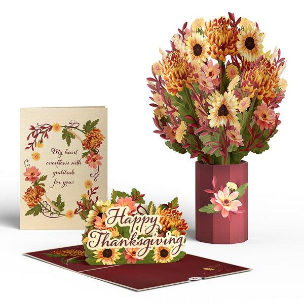 i love pop Thanksgiving Gratitude Pop-Up Card & Bouquet Bundle