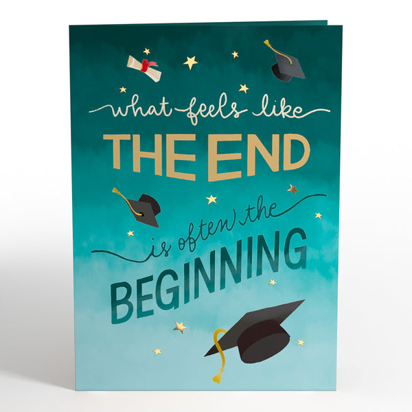 I Love Pop The End Is The Beginning Graduation Pop-Up Card