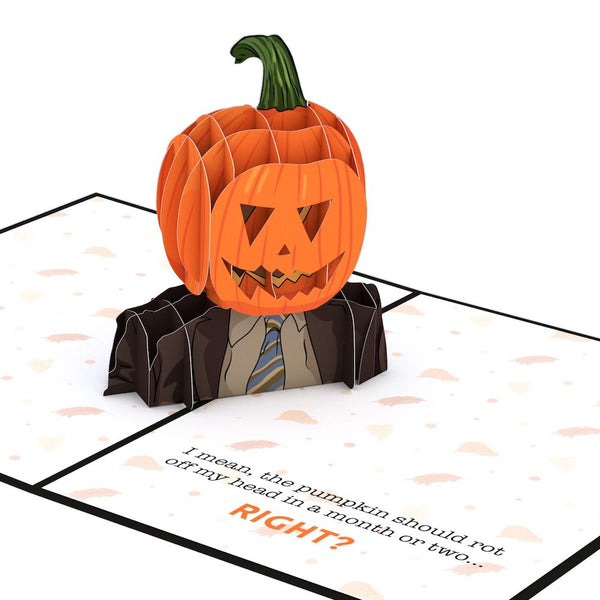 I Love Pop The Office Pumpkin Head Halloween Pop-Up Card