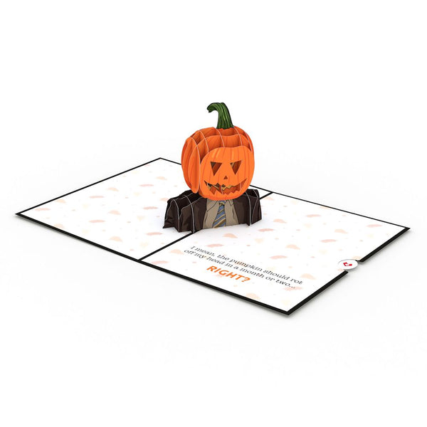 I Love Pop The Office Pumpkin Head Halloween Pop-Up Card