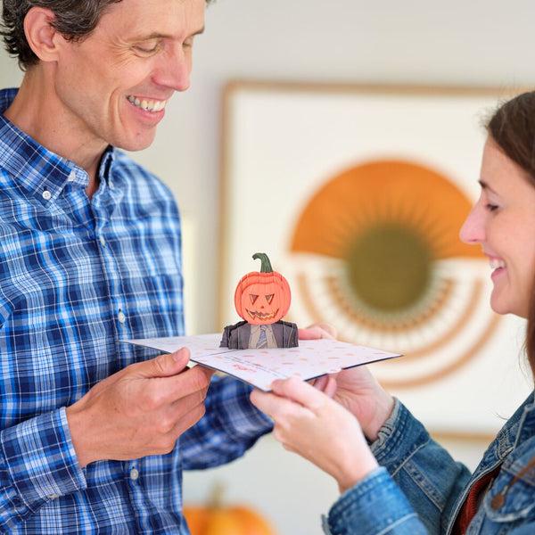 I Love Pop The Office Pumpkin Head Halloween Pop-Up Card