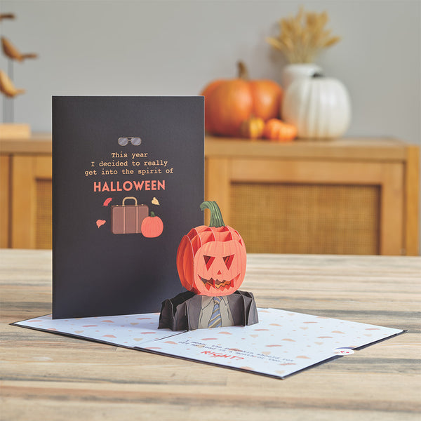 i love pop The Office Pumpkin Head Halloween Pop-Up Card