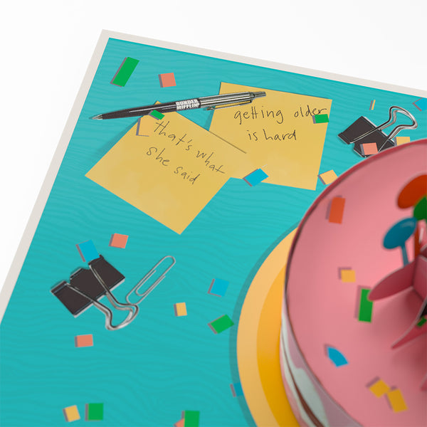 I Love Pop The Office You're Old Birthday Pop-Up Card