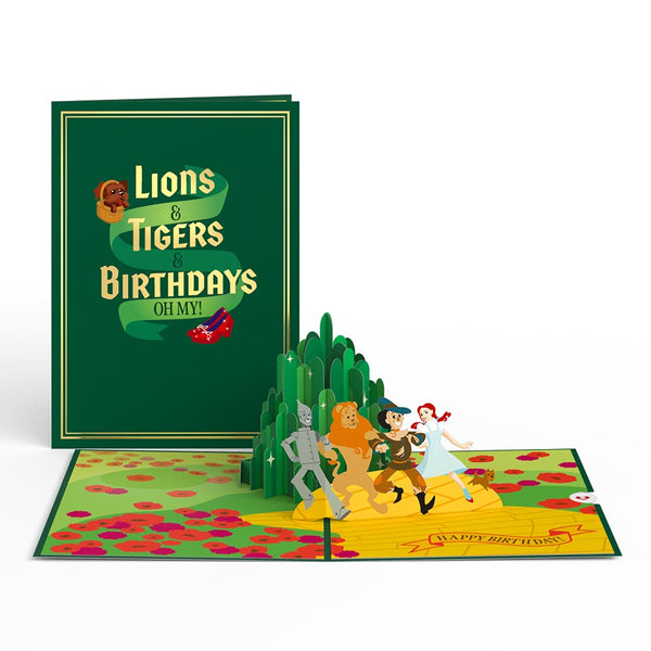 i love pop The Wizard of Oz Lions & Tigers & Birthdays Pop-Up Card