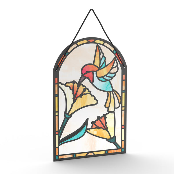 I Love Pop Thinking Of You Hummingbird Suncatcher Card