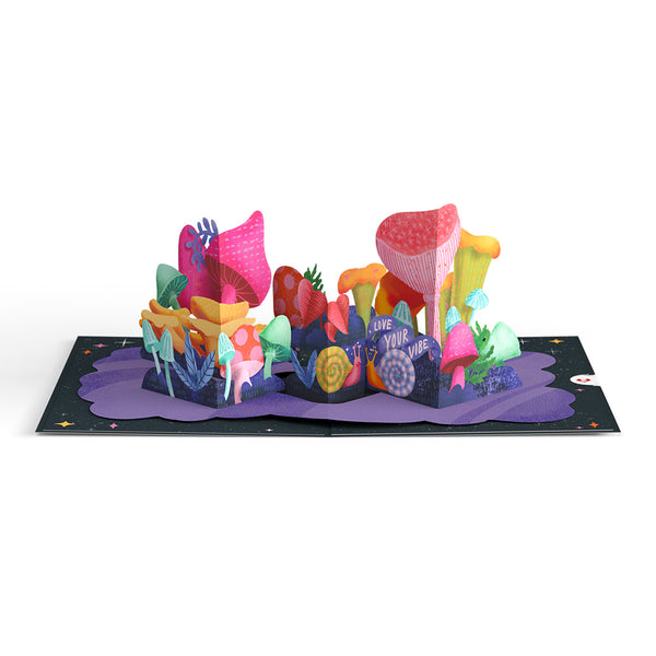 I Love Pop Together We Are Magic Mushrooms Pop-Up Card