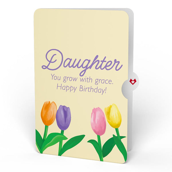 I Love Pop Tulips Birthday Pop-Up Card And Sentiment Set For Daughter