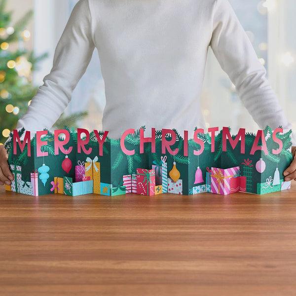 I Love Pop Under The Tree Merry Christmas Loooooong Card™ (Expands To 2 Feet)