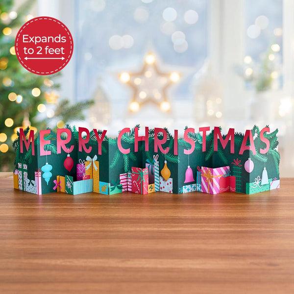i love pop Under the Tree Merry Christmas Loooooong Card™ (Expands to 2 feet)