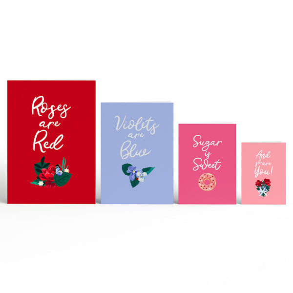 I Love Pop Valentine's Day Roses 4-in-1 Nesting Card