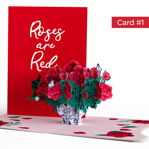 I Love Pop Valentine's Day Roses 4-in-1 Nesting Card