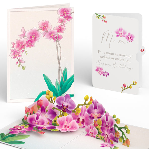 i love pop Watercolor Orchid Birthday Pop-Up Card and Sentiment Set for Mom