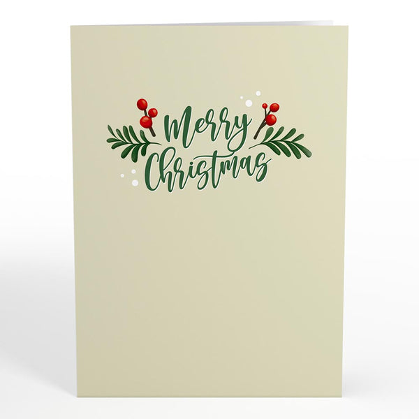 I Love Pop Winter Greens Christmas Candle Pop-Up Card