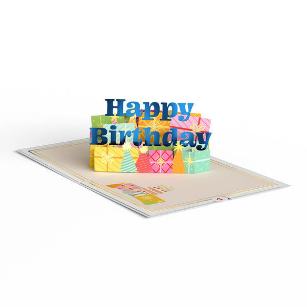 I Love Pop Wishing You A Happy Birthday Pop-Up Card & Bouquet Bundle