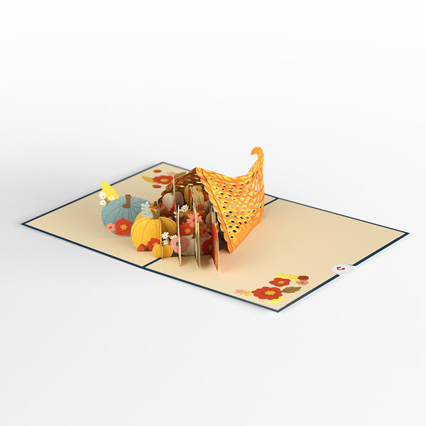 I Love Pop Woodland Harvest Thanksgiving Wishes Pop-Up Card