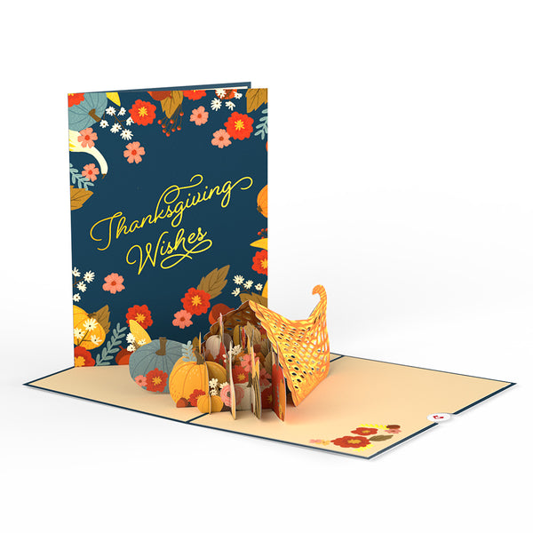 i love pop Woodland Harvest Thanksgiving Wishes Pop-Up Card