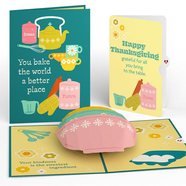 i love pop You Bake the World a Better Place Thanksgiving Pop-Up Card and Sentiment Set