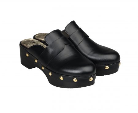 i love sandals Jade/L Black – Women Leather Clogs
