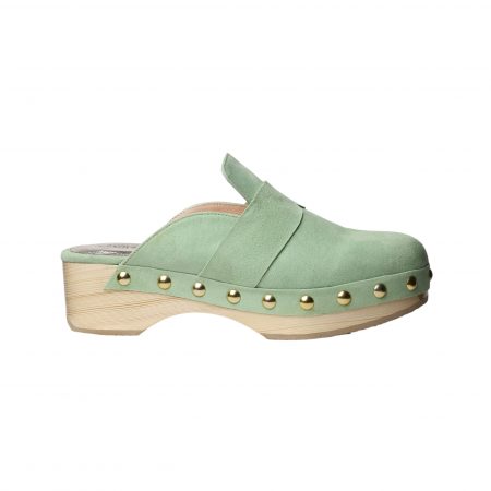 i love sandals Jade/S Pistachio – Women Suede Clogs