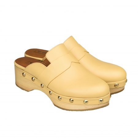 i love sandals Jade/L Banana Yellow – Women Leather clogs